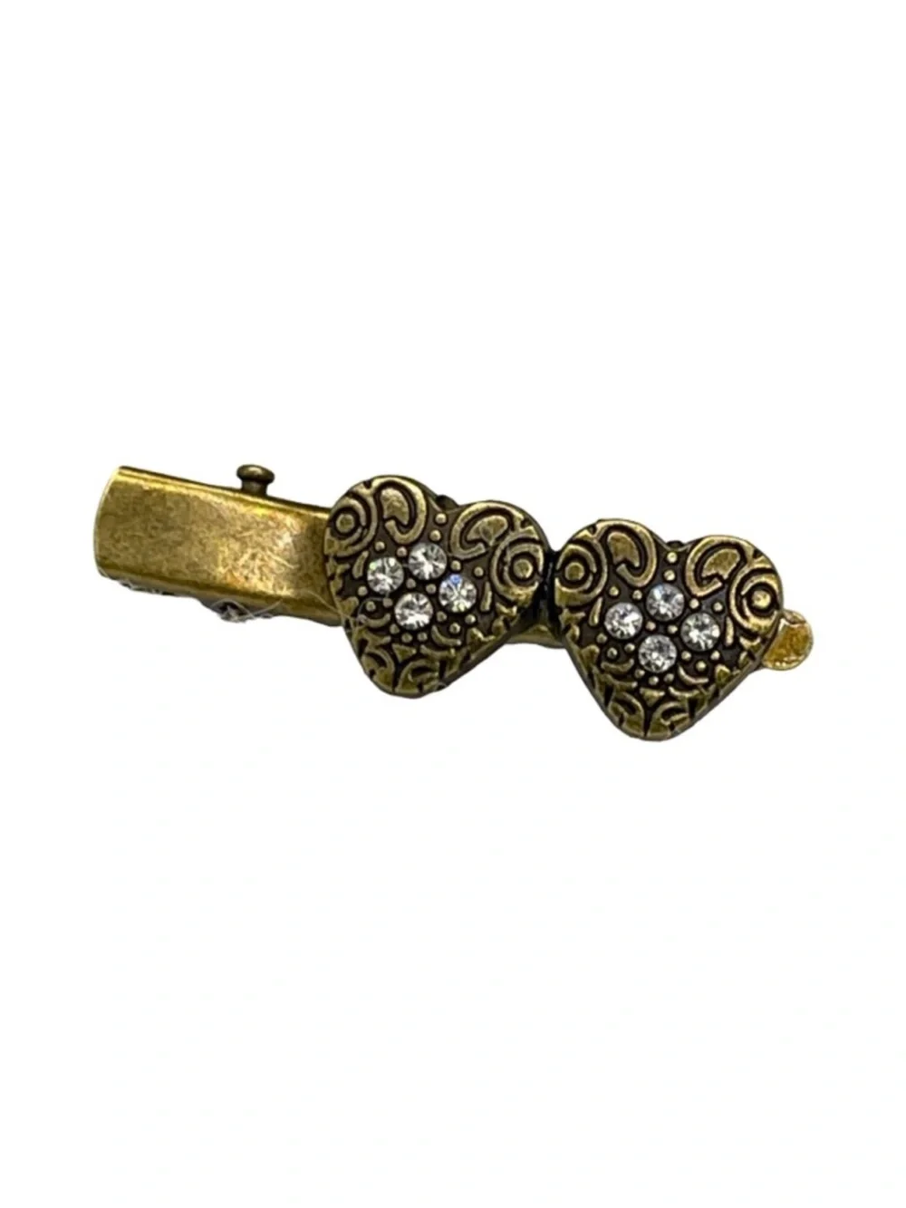 Gold Heart Rhinestone Hair Clip - Women Accessories 2.0”FINAL PRICE DROP